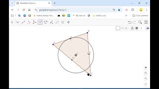 GeoGebratriangolo inscritto e circoscritto a una circonferenza [upl. by Alisan]