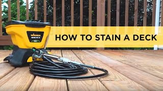 How to Stain a Deck with a Paint Sprayer [upl. by Ydneh]