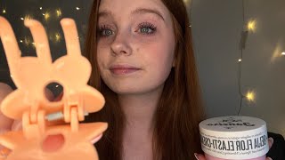 ASMR Pampering You To Sleep 🧡 skincare hair brushing nail care [upl. by Fransen918]