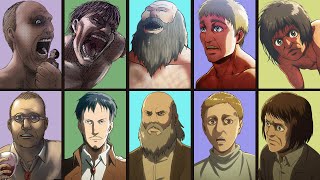 TODOS OS PERSONAGENS QUE SE TRANSFORMARAM EM TITÃS em Shingeki no Kyojin Attack on Titan [upl. by Judd]