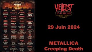 METALLICA  Intro  Creeping Death Clisson Hellfest 29062024 [upl. by Aihsenal461]