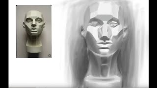 Drawing the Asaro Head Front View  TIME LAPSE [upl. by Atiseret]