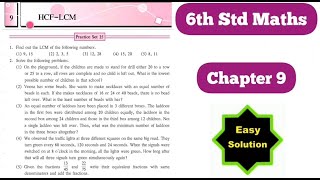 6th Std Maths Practice Set 25 Chapter 9 HCF  LCM  MH BOARD  Hindi Explanation [upl. by Nunes427]