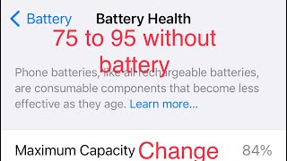 iphone xs max xs x battery health boost without battery change 76 to 95 [upl. by Yendroc]