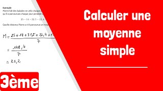 Comment calculer une moyenne simple [upl. by Dich]