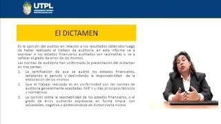 UTPL EL DICTAMEN ADMINISTRACIÓN DE EMPRESASPRINCIPIOS DE AUDITORIA [upl. by Kwok]