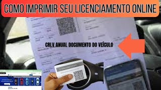 Imprimir Documento do Veículo site Detran Lincenciamento 2024 Online [upl. by Macmullin]