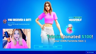 Creating STREAMERS their OWN Fortnite Skin [upl. by Nerw]