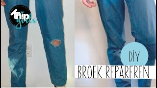 DIY broek repareren  KNIPgirl Rachel [upl. by Rosanne]