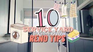 10 Service Yard Renovation Tips 👚👖 Ep 18  House Tour  Singapore HDB 4Room BTO 🏠 [upl. by Aynav248]