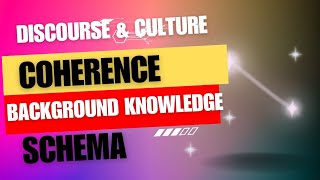 DiscourseampCulture Coherencebackground knowledge Schema Frame ScriptCrosscultural pragmatics [upl. by Eirrek]