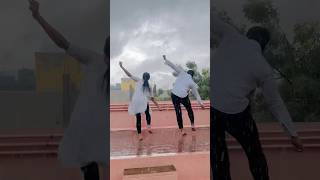 Adada mazhai da🌧️💞 comment ur next song for dance😇 danceshorts blackbeescouple shorts [upl. by Urania]