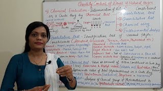 Class 17  Chemical Evaluation of Drug  Quality Control of Drugs of Natural Origin Part 03 [upl. by Elly729]