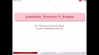 09 DAA Asymptotic Notation [upl. by Yanffit]