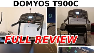 DOMYOS T900C FEATURES NOISE LEVEL PROBLEMS  MIDRANGE DECATHLON TREADMILL FULL DETAIL REVIEW [upl. by Meng136]