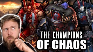 Every Type Of Chaos Champion EXPLAINED  Warhammer 40K Lore [upl. by Attenohs]