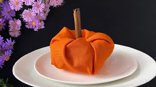 How to Fold a Pumpkin Napkin [upl. by Tildi]