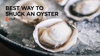 ChefSteps Tips amp Tricks Best Way to Shuck an Oyster [upl. by Ailuig123]