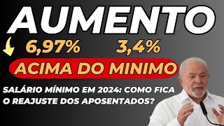 Salário ACIMA DO mínimo em 2024 como fica o reajuste dos aposentados pensionistas e BPC LOAS INSS [upl. by Aneroc]