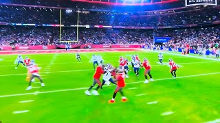 Leonard Fournette to Tom Brady for a interception in Germany vs Seahawks 111322 [upl. by Amitie]