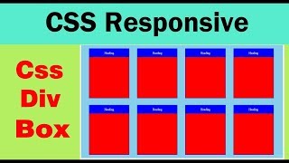 Css div box layout  Responsive HTML Container  Web Zone [upl. by Neil]