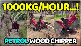 Heavy duty Petrol WOOD CHIPPER  SHREDDER Machine [upl. by Lenes]