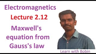 Maxwells equation derived from Gausss law [upl. by Aitercul]