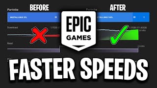 How To FIX Epic Games Launcher Slow Download Speed Faster Downloads [upl. by Oemor]