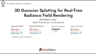 3D Gaussian Splatting for RealTime Radiance Field Rendering [upl. by Naej884]