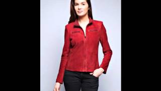 Mode  Blouson velours Any rouge [upl. by Ardnassela]