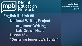 MPB English II Unit 5 Lesson 3 Designing Tomorrows Burger [upl. by Lorollas111]