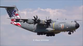 A400M Überflug und Landung in Wunstorf Air Defender 2023 [upl. by Cardie]