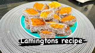 How to make Lamingtons at home quick and easy recipe 👍💯 [upl. by Odrareg]