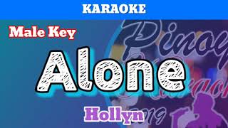 Alone by Hollyn Karaoke  Male Key [upl. by Davie]