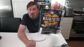 Unboxing Mukbang HK Kabanossi Juusto köpt i butiken KSupermarket Kantarellen i Godby på Åland [upl. by Tnelc430]