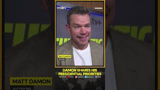 US Presidentioal Election Actor Matt Damon Highlights the National Debt Issue  WION Shorts [upl. by Luing523]