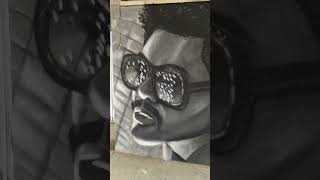 Realistic The Weeknd graffiti in black and White TheWeeknd theweeknd [upl. by Nodgnal667]