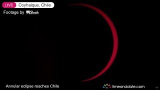 Annular Solar Eclipse Live February 26 2017 [upl. by Darcee979]