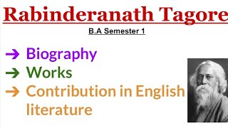 Contribution of Rabinderanath Tagore in English Literature Rabinderanath Tagore Biography [upl. by Aili]