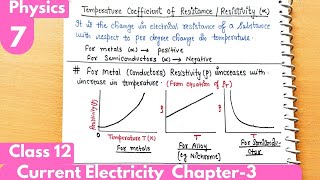 7 Temperature dependence of resistivity Current Electricity chapter3 Class12 Physics neet jee [upl. by Burbank749]