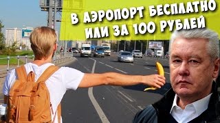 МОСКВА Такси за БАНАН В любой аэропорт БЕСПЛАТНО или за 100 рублей Едем из Москвы в Сочи [upl. by Niarfe]