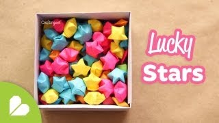 Como hacer estrellitas de papel  Estrellitas Infladas  Lucky Stars Howto ✂️ Craftingeek [upl. by Kirven96]