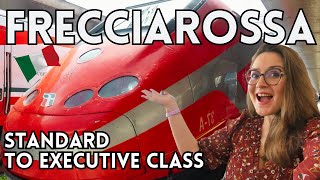 Train travel in Italy  Frecciarossa in Standard Business and Executive class [upl. by Oivatco]