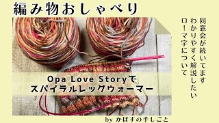 【編み物おしゃべり】わかりやすく解説したい、など Opal毛糸 Love Storyでスパイラル編み [upl. by Draillih430]