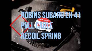 Robin Subaru EH41 Pull Cable and Recoil Spring Replacement [upl. by Viola686]