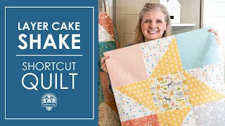 Layer Cake SHAKE it off Easy Quilt helps you shake off a Quilting Rut Free Shortcut Quilt  FQS [upl. by Massimiliano541]