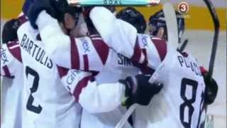 Latvia vs Germany IIHF 2012 [upl. by Nanek]