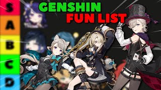 Who Is The MOST FUN Character In Genshin Impact  Tier List [upl. by Ayenet]