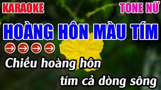 Hoàng Hôn Màu Tím Karaoke Tone Nữ  Cm  Karaoke 9999  Beat Mới [upl. by Ahsikad641]