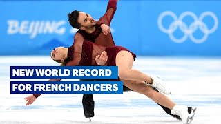 World Record  Papadakis and Cizeron ice dance highlights  Figure Skating Beijing 2022 [upl. by Drarehs]